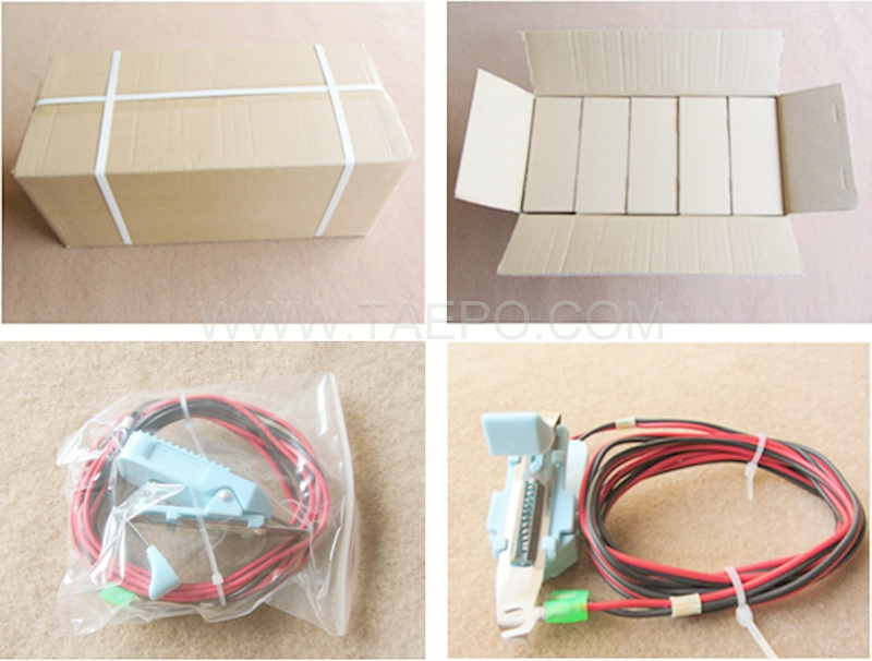 packing picture for 2-pole test cord for splicing module, test plug to screw terminal
