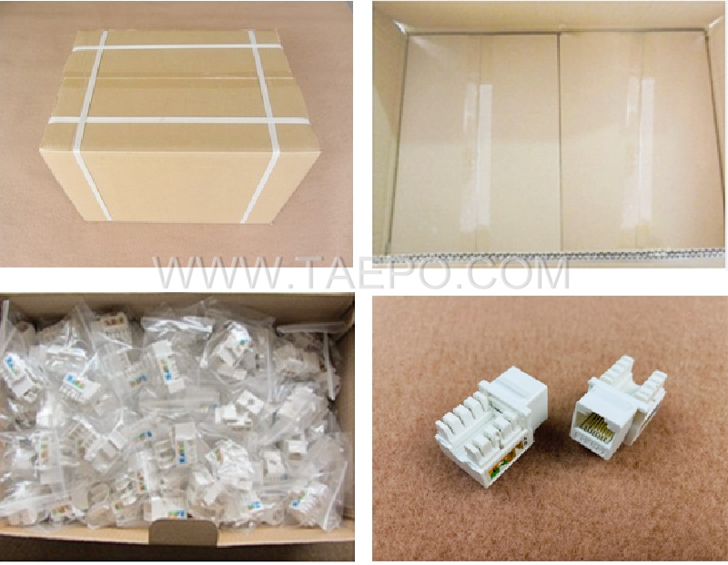 IlPacking pictures for Keystone jack, CAT6, UTP, 8P8C, 90 degree, AP style