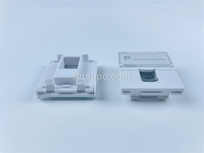 1-port insert, 45x45mm, French style, without keystone jack