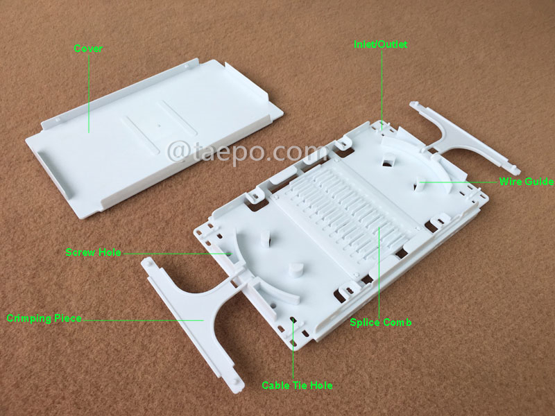 Illustration pictures for Fiber splice tray, 24 fibers, plastic,with snap-on cover