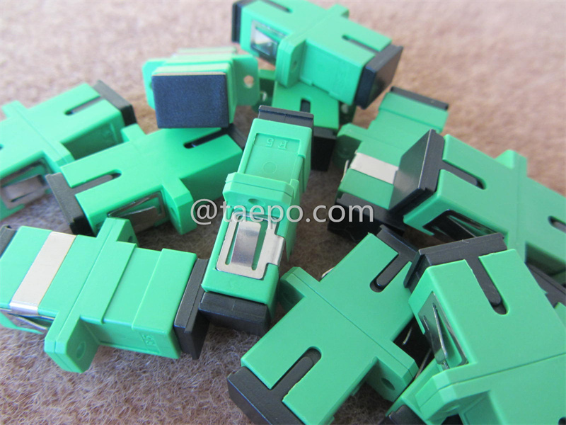 Fiber optic adapter, singlemode, simplex, SC/APC-SC/APC