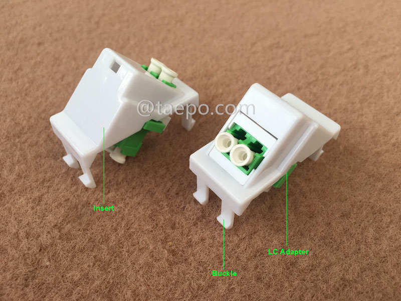  Illustration pictures for Plastic insert with LC/APC duplex adapter