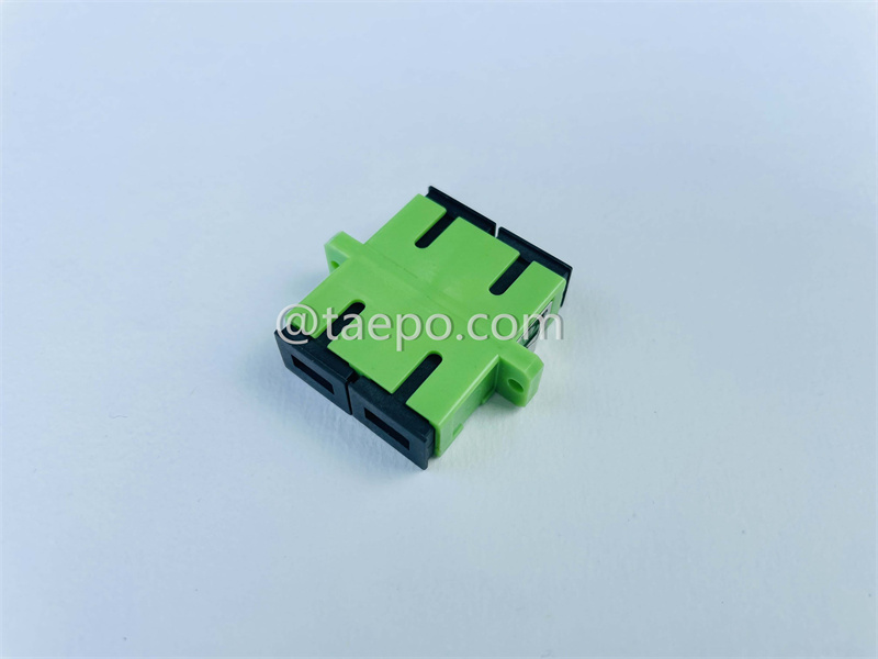 Fiber optic adapter, singlemode, duplex, SC/APC-SC/APC