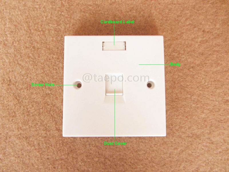 Illustration pictures for 1-port faceplate, 86x86mm, UK style