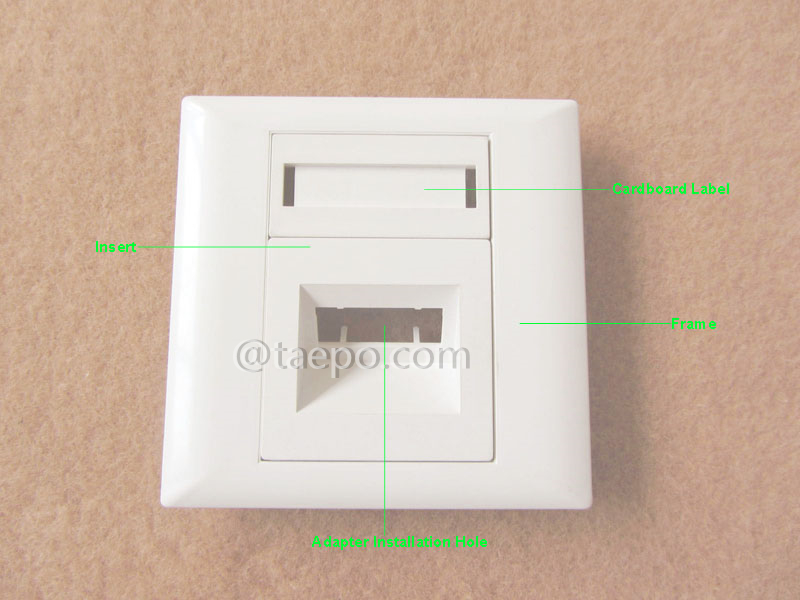 Illustration pictures for Fiber optic faceplate, duplex, SC, 86x86mm