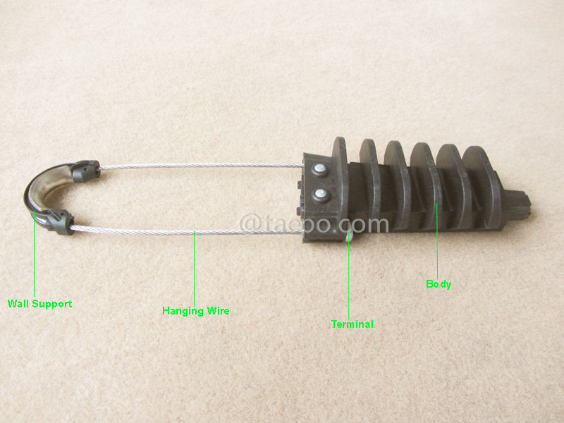 Illustration pictures for Anchor clamp, cable dia 5-9mm, UV protection