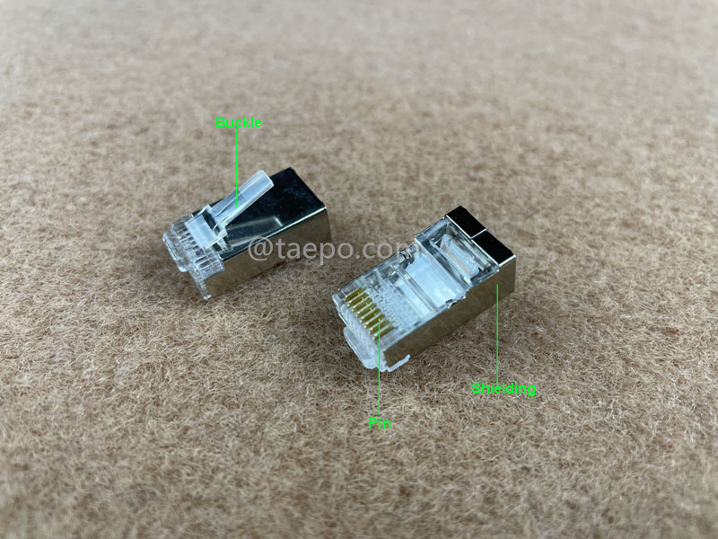 Illustration pictures for Modular plug, CAT6A, RJ45, 8P8C, STP