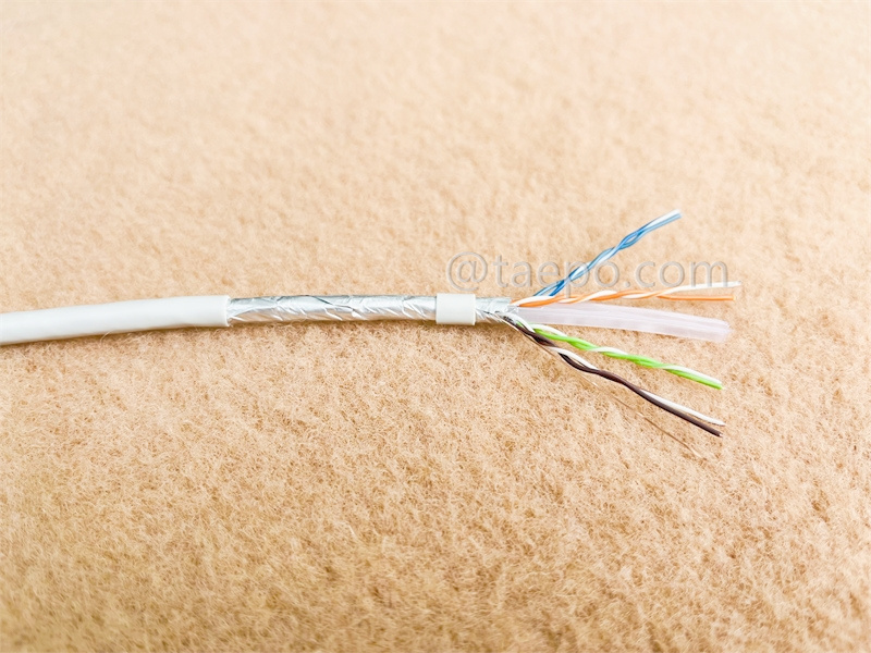 LAN cable, CAT6, FTP, 4 pairs, bare copper, AWG23,  solid coductor, 305m/roll
